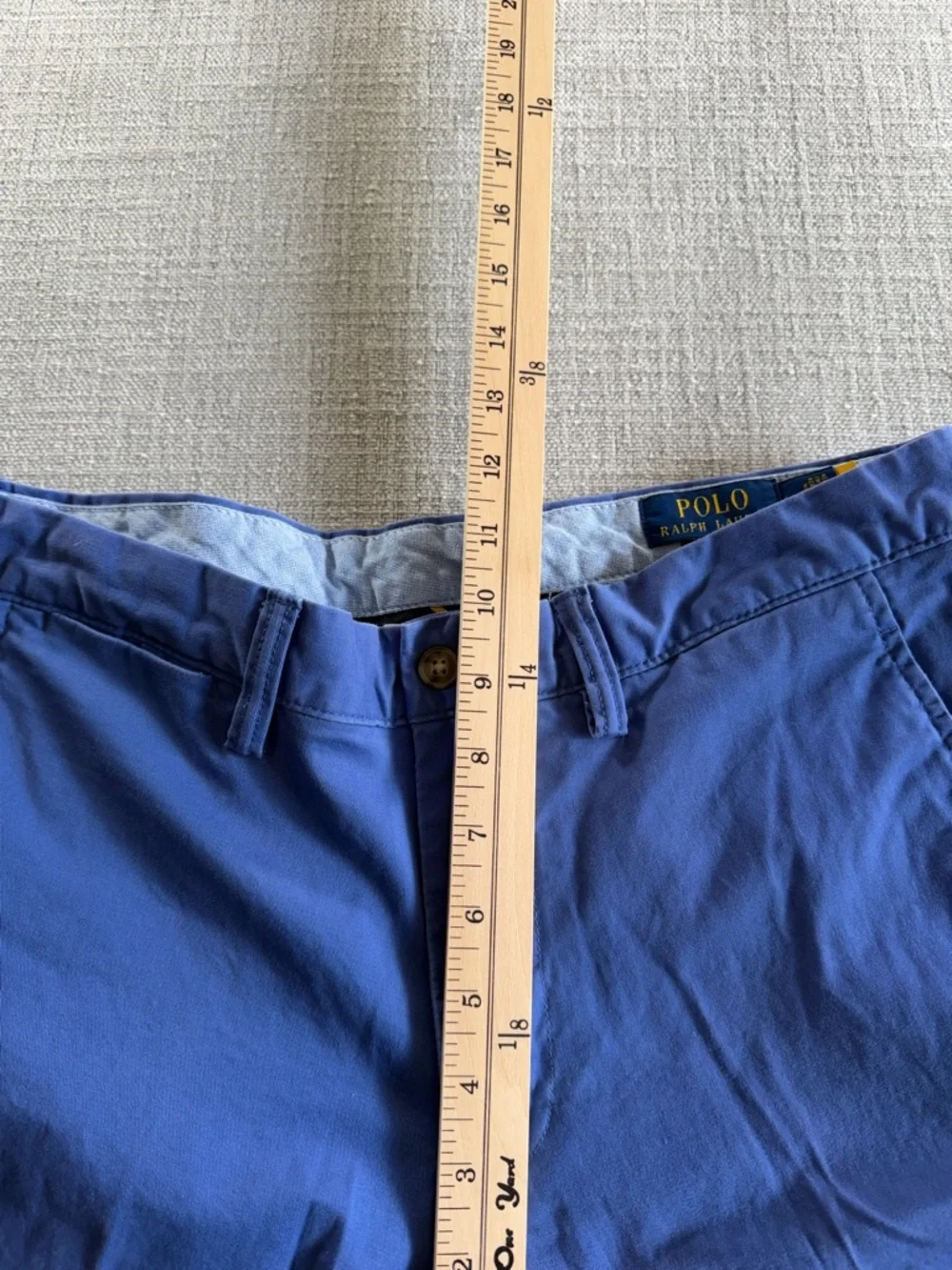 POLO RALPH LAUREN Shorts Mens 32 Stretch Classic Fit Chino Pony Blue Preppy Golf